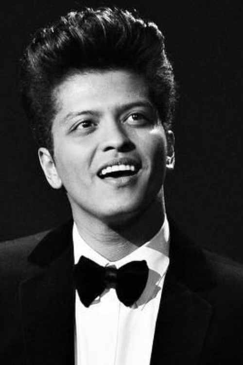 bruno mars black and whte hairstyle