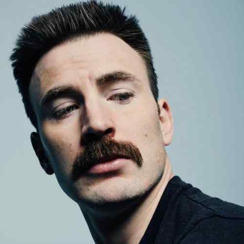 chris evans mustache