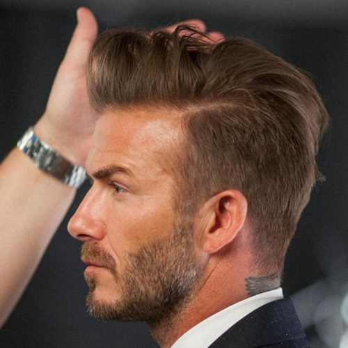 david beckham haircut with pompadour hairstyle