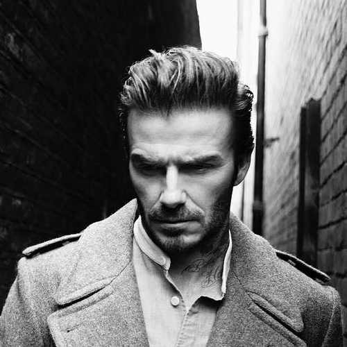 david beckham long hairstyle with comp over pomp