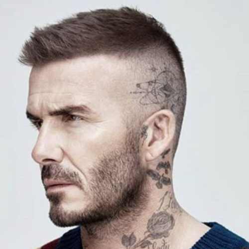 david beckham short haircut high fade skin fade