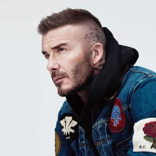 david beckham short spiky haircut temple fade haircut