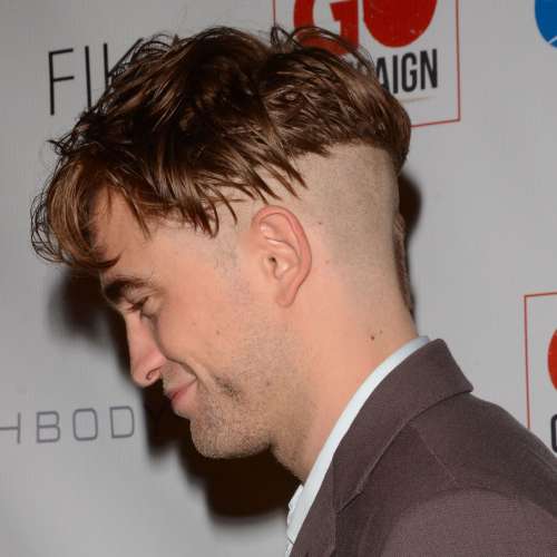 robert pattinson crazy haircut blad cut