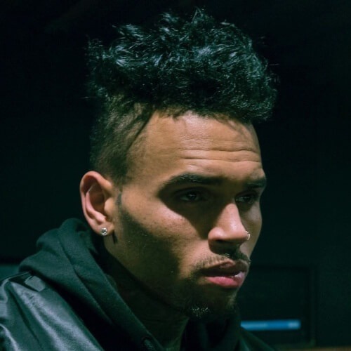 chris brown fade haircut