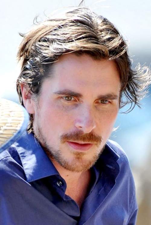 christian bale messy long hairstyle