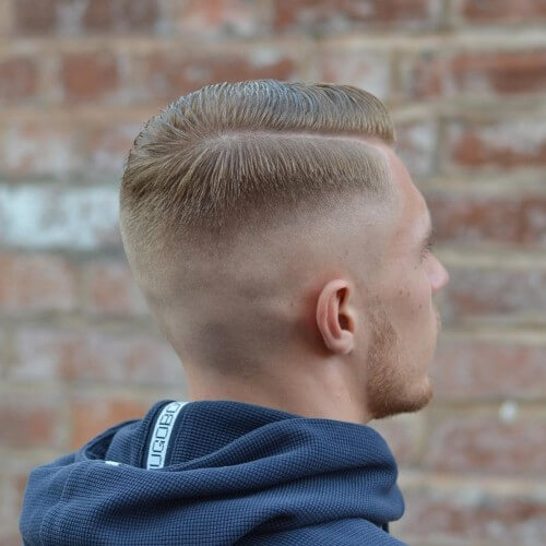 high skin fade top with bald fade haircut