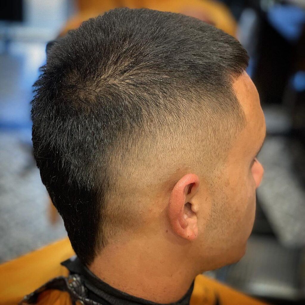 thechiefcuts bald fade with mohawk fade style