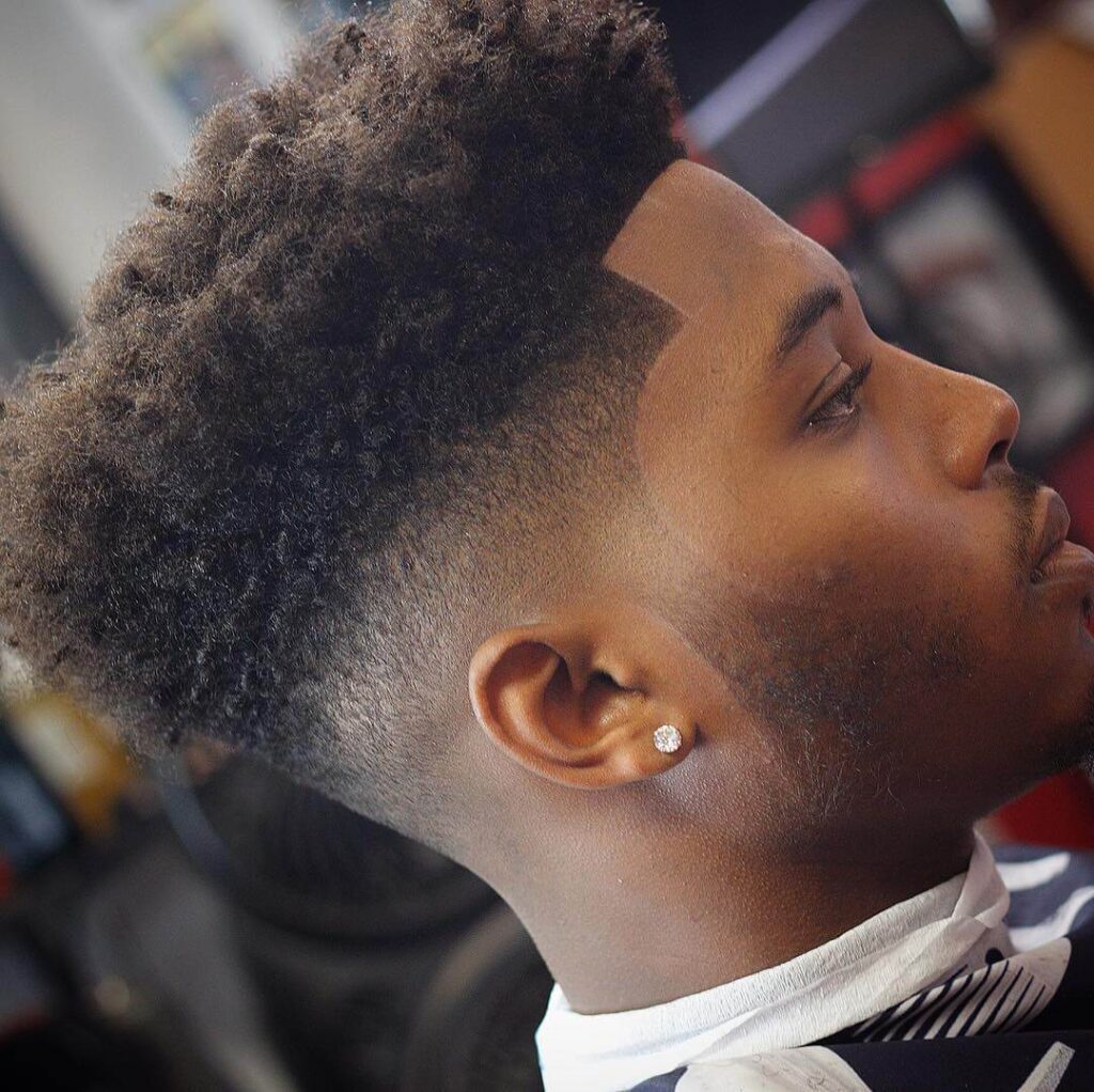 wizzydabarber low mid fade with afro style line up new fade haircut