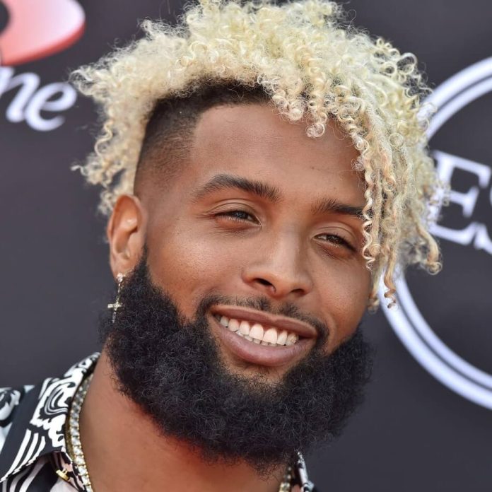 Odell Beckham Jr with blonde curly hair
