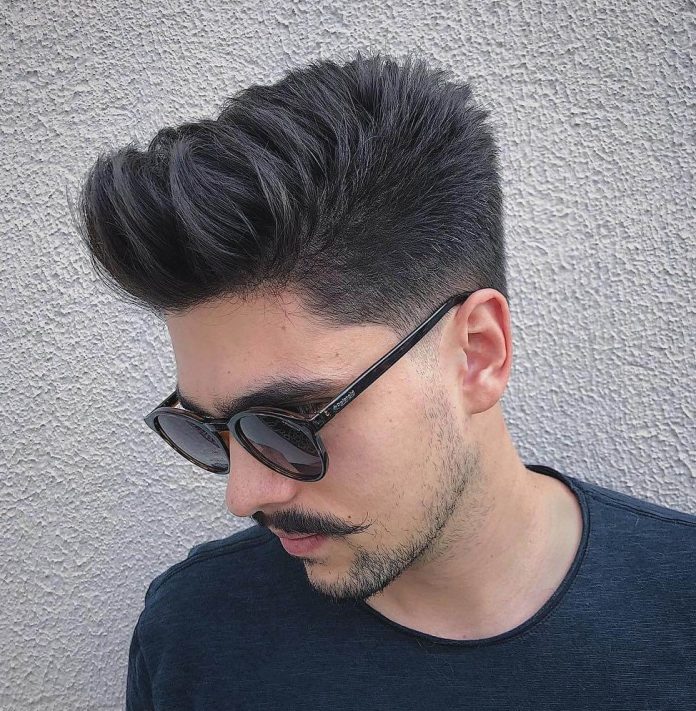 seuelias stylish mustache short spiky puff hairstyle fuck boy hairstyles