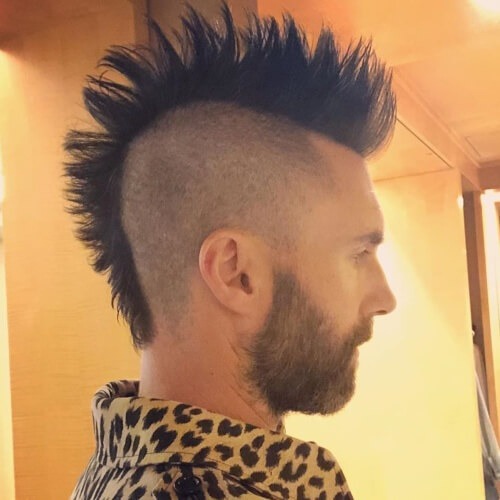 adam levine mohawk faux hawx hairstyle