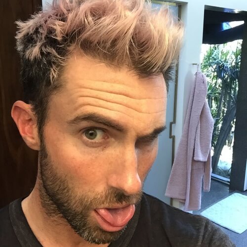 adam levine spiky hair