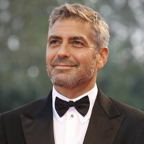 george clooney spiky hair