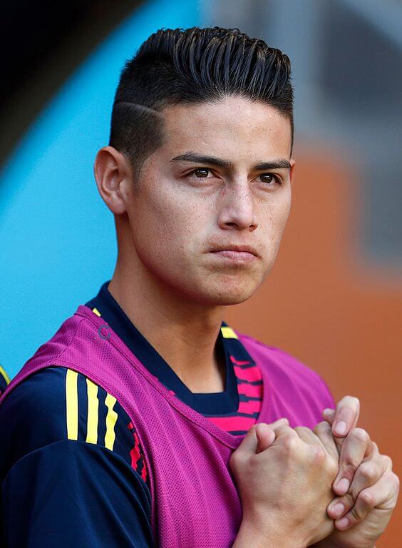 james rodriguez short comb pomp with razor cut