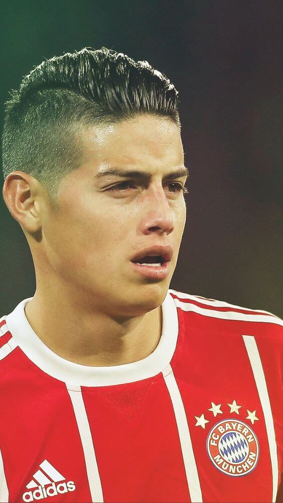 james rodriguez short pomp hairstyles.