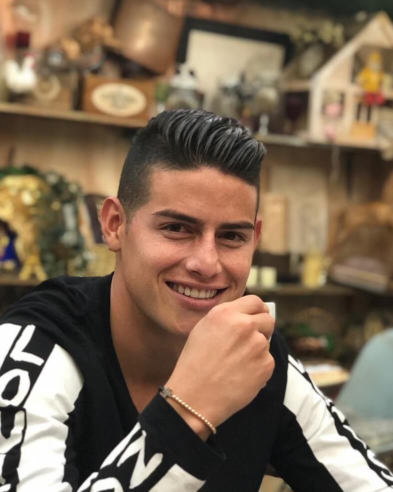 james rodriguez short pompadour haircut