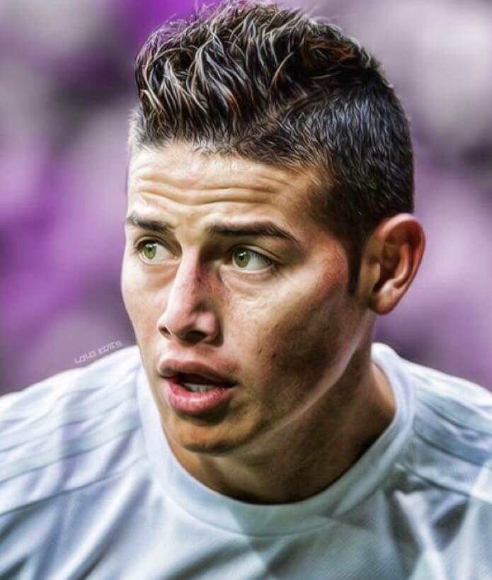 james rodriguez short spiky hair messy hairstyle.