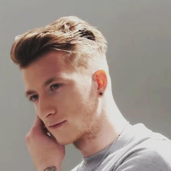 marco reus haircut taper fade side part