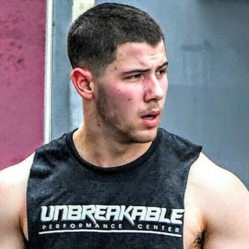 nick jonas buzz Cut