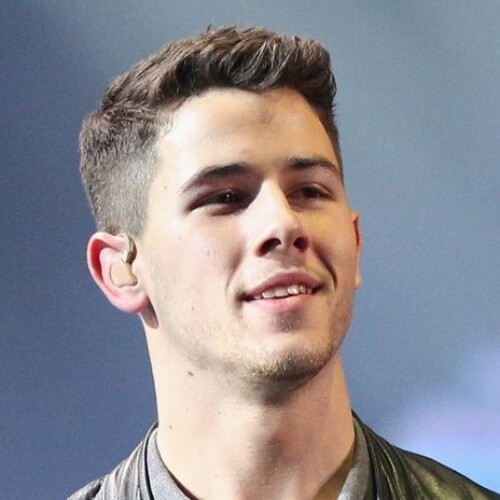 nick jonas low fade haircut