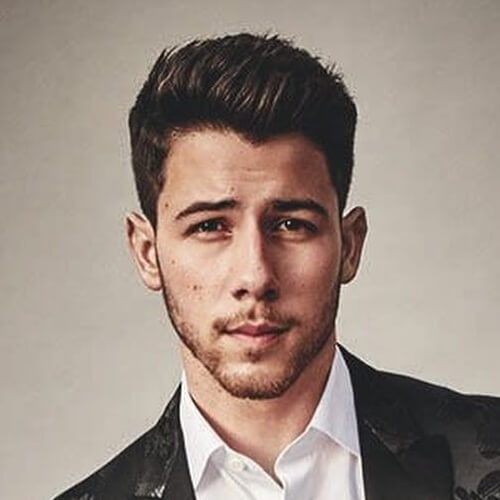 nick jonas short spiky hair