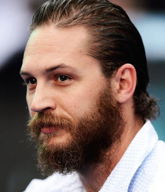 tom hardy long hair slicked back long beard