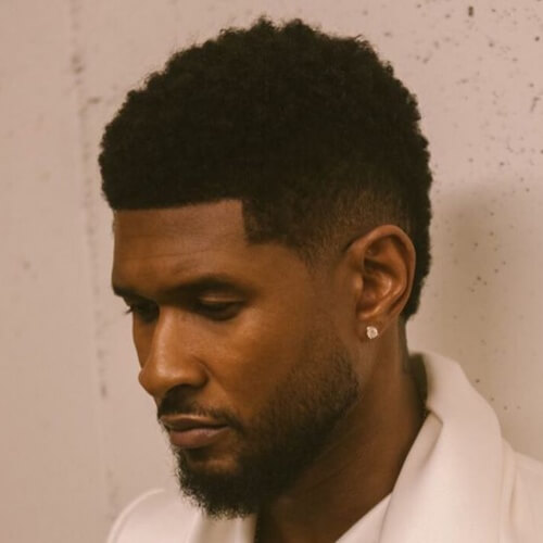 usher haircut