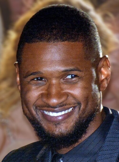 usher frisyr kort buzz cut